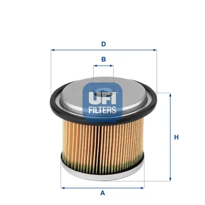 UFI 26.676.00 Mazot Fıltre Elemanı Partner Berıngo Expert Scudo P306 Xsara Xud9 (1,9 Dızel) P406 Xantıa P806 Evası 