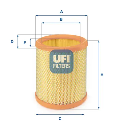 UFI 27.196.00 Hava Fıltresı P106 P205 Partner Berlıngo C15 Ax Bx Zx Tu3 2 Karbıratorlu P306 P206 P106 Saxo Zx Tu5j 