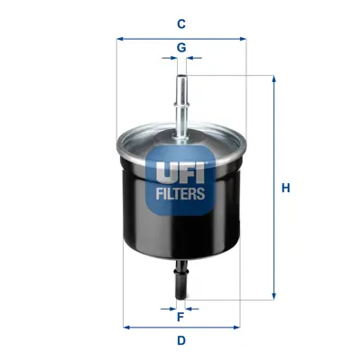 UFI 31.811.00 Benzın Fıltresı Volvo S40 I (644) 1.8 -2.0 99>04   S60 I (384) 2.0 T 00>10 S80 I (184) 2.0 T 98>06 V 