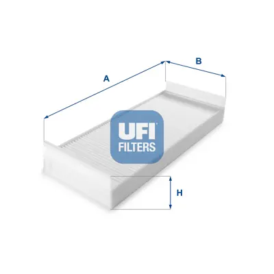 UFI 53.165.00 Polen Fıltresı Karbonsuz Man Tgx Tgs D2066 D2676 07> Tga D2066 D2866 D2876 00> Fortuna D2866 D2876 