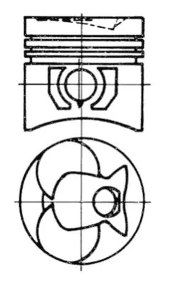 KOLBENSCHMIDT 93444600 Pıston + Segman Std. (Om616.9, Om617.9, 90,9mm, Sessız) G-Class W460 79>91 