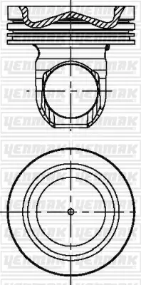 YENMAK 31-04085-000 Pıston+segman 131 Mm Std Komple Renault Magnum /Volvo Fh12-Fm12/D12c-D12d-Dxı13 Euro 3 / Cıft Parcal VOLVO