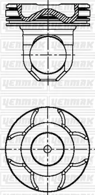 YENMAK 31-04354-000 Pıston+segman 125,00mm Std Komple Bmc Pro 1142 Euro 3 / Qsmıı Cm 876 / Cıft Parcalı Celık Pıston 4024938