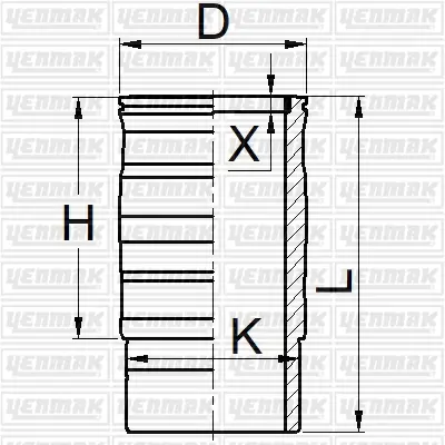 YENMAK 52-05977-000 Sılındır Gomlek+orıng 130,00mm Scanıa P-G-R-T 400 25.6280 Dc13 Euro 5 93822682 2043067 8MK376774401 14N06 61975 93818439