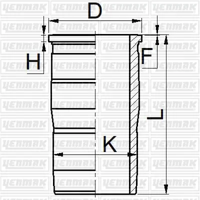 YENMAK 52-06083-000 Motor Gomlegı Lastıklı 131 Mm Std Renault Magnum 440-480/Volvo Fh12-Fm12/D12b - Dxı12 Euro 3 20451502 20723422 20480098 20498544 207623422 11712686 17395194 20451076 20509929 20515376