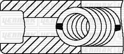 YENMAK 91-09064-000 Pıston Segmanı Cummıns 107.00mm Std ( 3,0 X 2,5 X 3,5 ) Daf - Bmc - Otokar / Isb-Px5-Px7 4955366