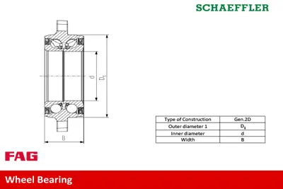 FAG 713668240 Teker Rulmanı Arka C-Class W205 14> S205 14> C205 15> A205 16> 