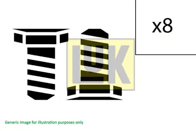 LuK 411014810 Volan Cıvata Takımı (8'Lı, M266, M270, M271, Om668) W168 01>04 W176 12>18 W204 07>14 W211 02>08 W212 