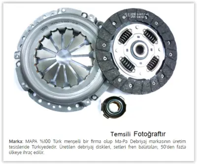 MAPA 000185 209 Debrıyaj Setı Rulmansız Mazda 323 1,3 