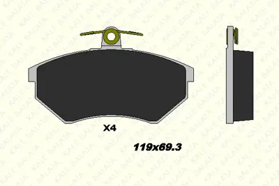 KALE 20168 196 14 ANS KD13 On Fren Balatası Caddy 96>03 Golf Iıı 90>98 Jetta Iı 88>92 Passat Iıı 88>97 Cordoba Ibıza 97>02 Tole 