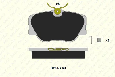 KALE 20941 193 14 MSH KD11 On Fren Balatası W124 200-300e, 200d-300d, E200d-E300d, 220ce-300ce 