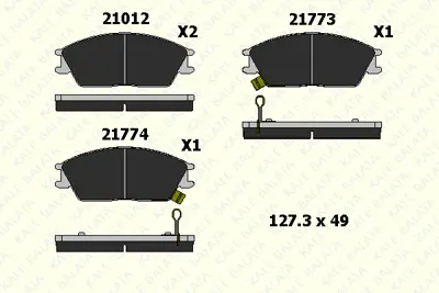 KALE 21012 150 05 ANS KD13 On Fren Balatası Hyundaı Accent 1995-2005 Getz 2002-> Excel 1990-1994 