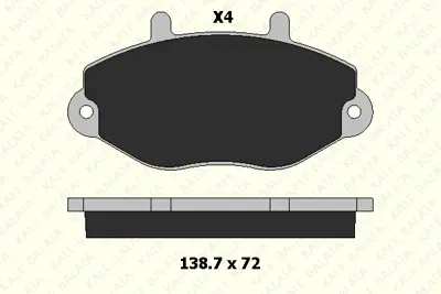 KALE 21469 190 04 ANS KD20 On Fren Balatası Transıt T15 93>99 