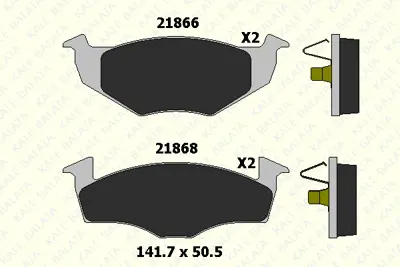 KALE 21866 172 05 ANS KD13 Fren Balatası Ön Polo Iıı 95> Lupo 98> Fox 05> / Arosa 97> / Fabıa 00>10 