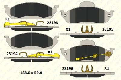 KALE 23193 163 15 KD11 Fren Balatası On Ml-Class W163 98>05 