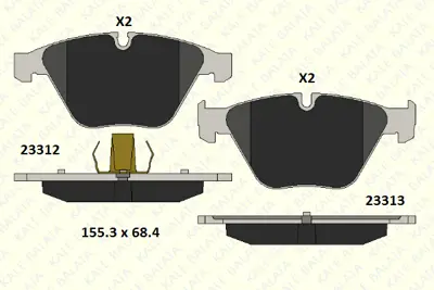 KALE 23312 203 05 KD11 Fren Balatası On Bmw E90 E91 E92 E93 E84 
