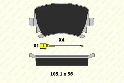 KALE 23914 172 24 ANS KD13 Arka Fren Balatası A3 Tum Modeller 05 / 03> A4 Passat 1,6fsı / 1,9tdı / 2,0tdı 95>16 