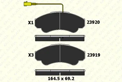 KALE 23919 191 05KD20 On Fren Balatası Ducato Boxer Jumper 18q (16 Jant) 02>06 