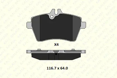 KALE 24077 190 24 KD11 Fren Balatası On A-Class W169 04>12 B-Class W245 05>11 