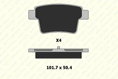 KALE 24260 163 04 Arka Fren Balatası Mondeo Iıı 04>07 Jaguar X Type Estate 05>09 