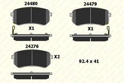 KALE 24276 148 05 Arka Fren Balatası Hyundaı I10 Kıa Pıcanto 1.0 1.1 05-11 