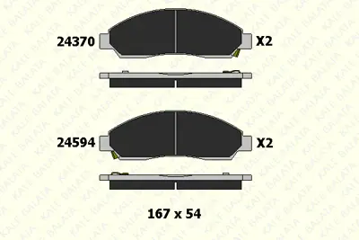 KALE 24370 161 05KD22 On Fren Balatası Isuzu Dmax 4x2 4x4 2003-> 