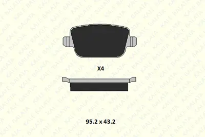 KALE 24537 157 24 KD11 Arka Fren Balatası Mondeo Iv Ca2  07>14 S-Max 09> 06> S-Max 09> Mondeo Iıı 00>07 Iv 07> Kuga 08> Gal 