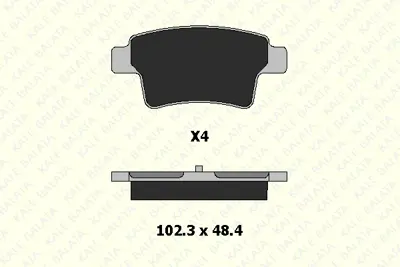 KALE 24540 164 04 Arka Fren Balatası C4 Pıcasso C4 Grand Pıcasso 1.6 Hdı 110fap 1.8 16v 2.0 16v 2.0 Hdı 138 Fap 06> 