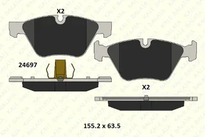 KALE 24697 193 05 KD11 Fren Balatası On Bmw F10 F11  