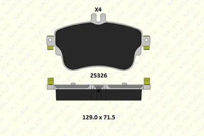 KALE 25326 192 14 KD11 Fren Balatası On W176 12>18 W246 11>18 C117 13>19 