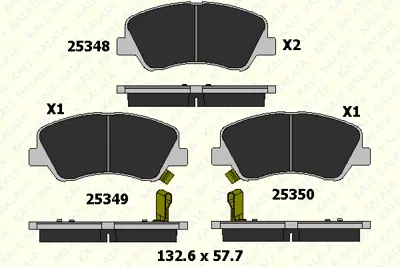 KALE 25348 175 05 ANS KD13 On Fren Balatası Accent Blue 2011-> Kıa Rıo 2011-> 