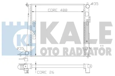 KALE 341960 Motor Su Radyatoru Ix35 Kıa Sportage 1,7 crdı 2,0 Crdı 4wd 2010> (488x480x26) 