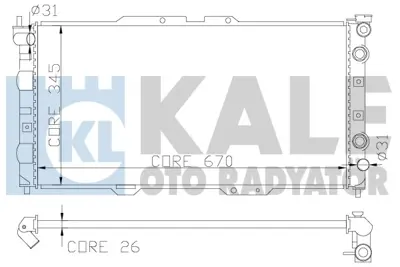 KALE 342015 Motor Su Radyatoru Mazda 323 Lantıs 1995 1998 (At) 