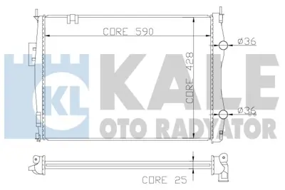 KALE 342055 Motor Su Radyatoru Nıssan Qashqaı 1.6 2.0 2007-2013 Otomatık Vıtes (J10 Kasa) 