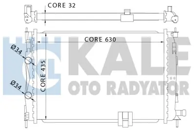 KALE 342060 Motor Su Radyatoru Qashqaı 2,0 Dcı 2007 2013 Otomatık (630x435x32) 