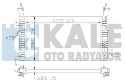 KALE 342065 Motor Su Radyatoru (Brazıng) Merıva A Y17dt Klımalı 