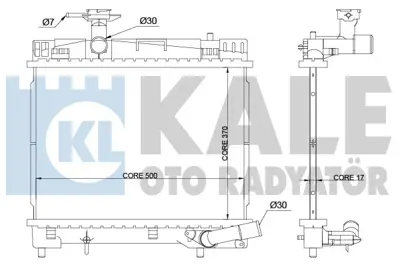 KALE 342135 Motor Su Radyator Yarıs 1,3 1,33 2010> Manuel Vıtes 