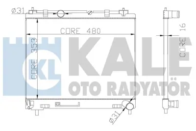 KALE 342140 Motor Radyator Toyota Yarıs 1.4 d4d 06-> Manuel 