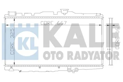 KALE 342155 Motor Su Radyatoru Toyota Corolla Ae92 Kasa 1988 1992 Manuel Vıtes (667x325x16) 