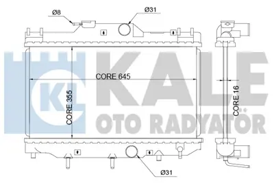 KALE 342170 Radyator Corolla / Corolla Compact / Lıftback / Wagon 1,4 / 1,6 00 02 