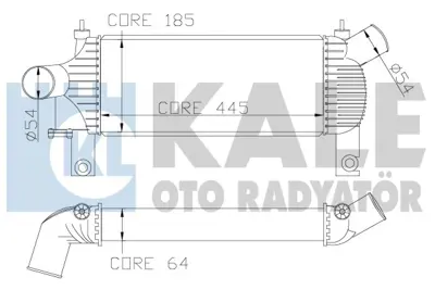 KALE 342355 Intercooler Radyatoru Nıssan Navara Pathfınder 2,5 dcı 4wd 2005> 445×185×64 