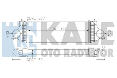 KALE 342365 Turbo Radyatoru (Intercooler) Grand vıtara ıı 1,9 ddıs 05>15 (600×207×50) 