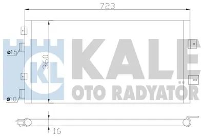 KALE 342420 Klıma Radyatoru  Chrysler 300 m 2.7 v6 24v 3.5 V6 24v (98 04) / (Kurutucu Yle) Olc: (723×360×16) 