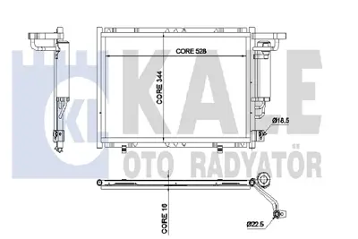 KALE 342520 Klıma Radyatoru Fıesta Vı 1.25 16v / 1.4tdcı / 1.4 16v / 1.6 16v 08 /> B Max 1.5tdcı / 1.6tcı 12 /> 