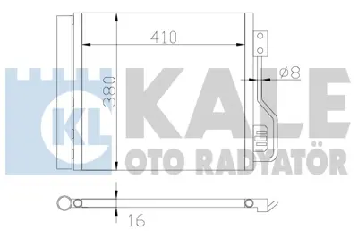 KALE 342545 Klıma Radyatoru Smart Fortwo Cabrio (451) 07> Fortwo Coupe (451) 07> 