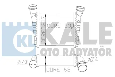 KALE 342700 Turbo Radyator Intercooler Avb Awx Avf Bsv Passat 97>05 Superb 02>08 