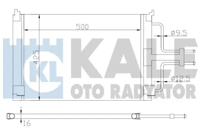 KALE 342845 Klıma Radyatoru (Kondanser) Laguna I 1.8 / 2.0 16v 