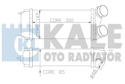 KALE 344000 Turbo Sogutucu Radyator (Intercoll) P307 Ym C4 C4 Pıcasso Dv6 (1,6hdı) 06>olcu: (300×147×85) 