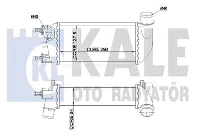 KALE 344885 Turbo Radyatoru Fıat 500 Ford Ka 1,3 07> 