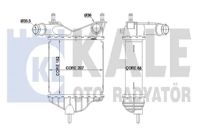 KALE 344890 Turbo Radyatoru Punto Idea 1,3 